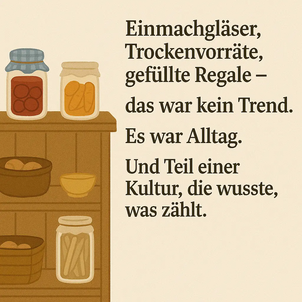 Einmachgläser mit Obst und Gemüse – Sinnbild für traditionelle Vorratskultur.