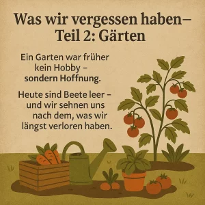 Hände säen Samen in die Erde, im Hintergrund wachsen Pflanzen und Gemüse.