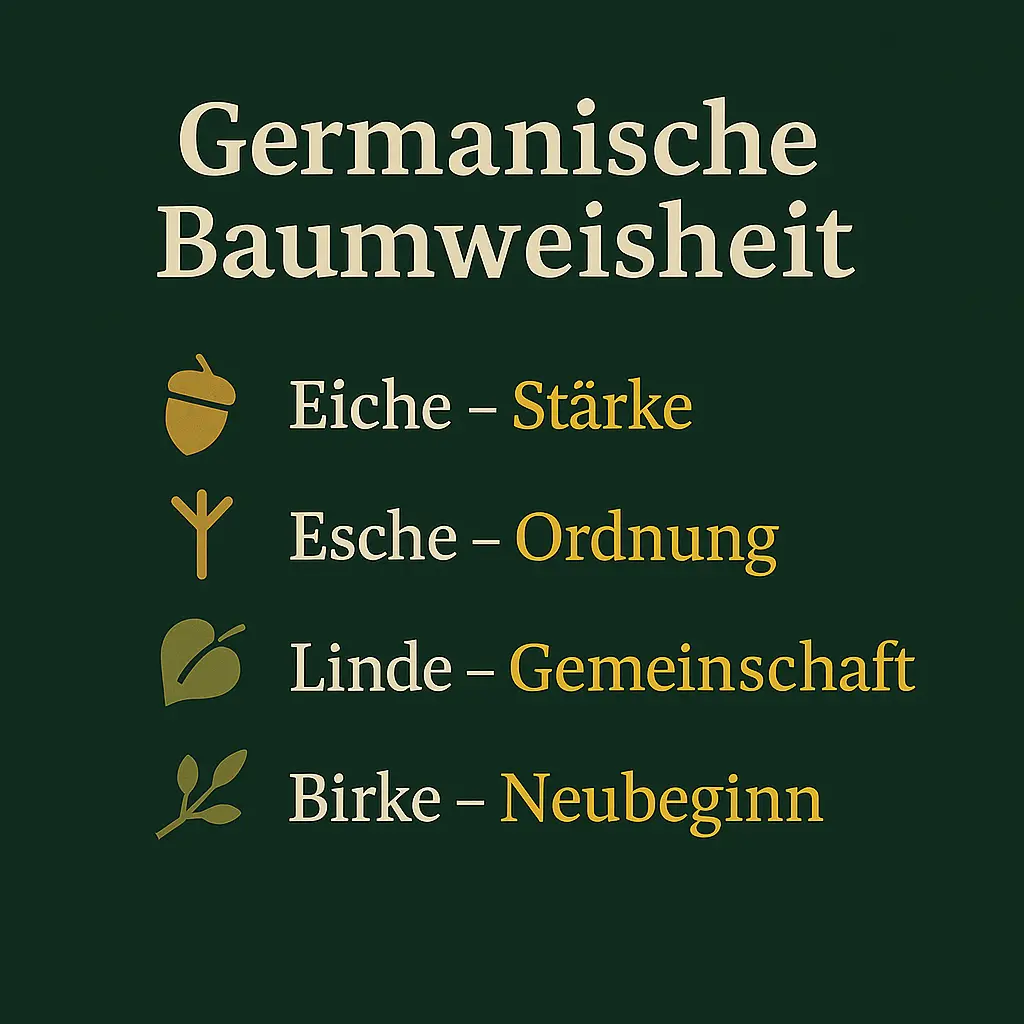 Bäume der Germanen – mit ihren Bedeutungen.