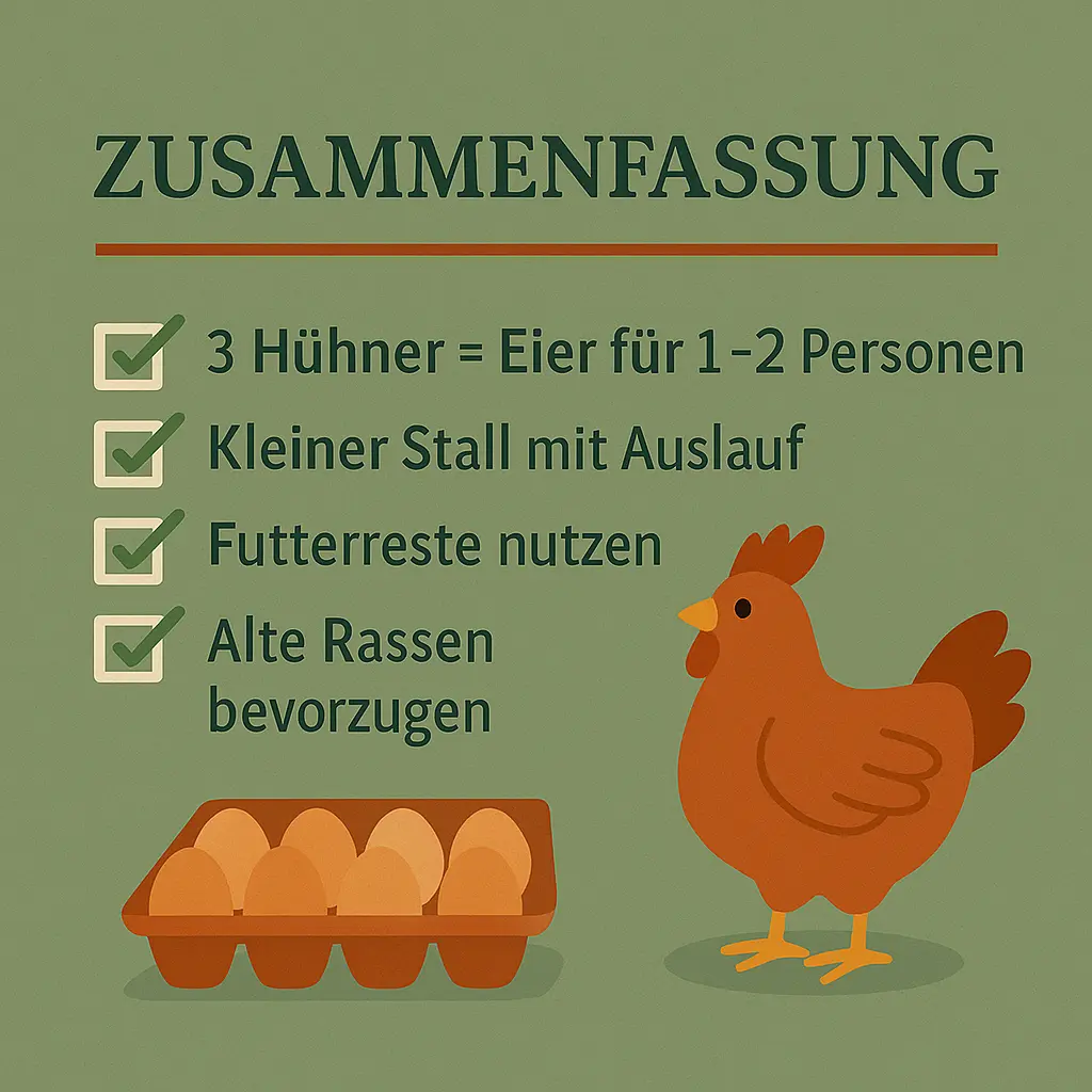 Huhn mit Eierkarton und Hakenliste – einfache Übersicht für Einsteiger.