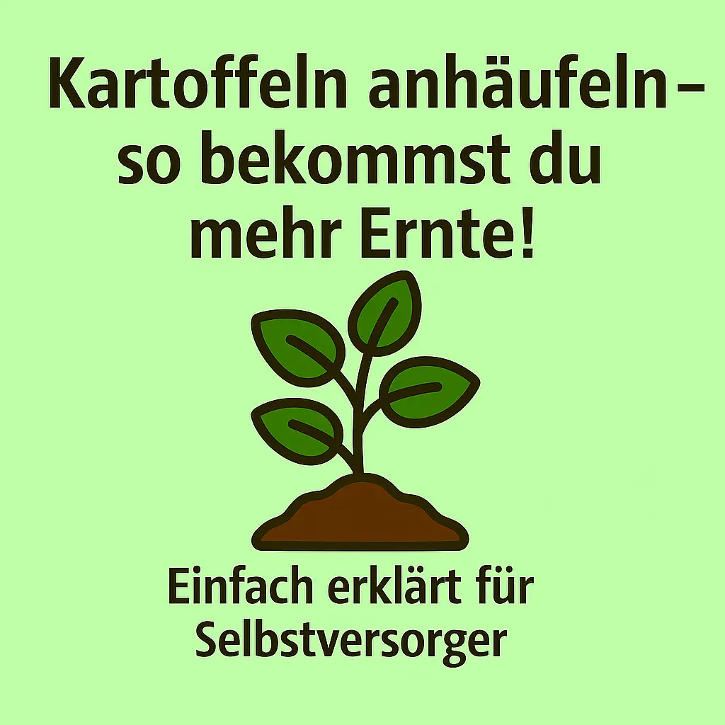Kartoffelpflanze im Beet – Kartoffeln anhäufeln für eine größere Ernte.