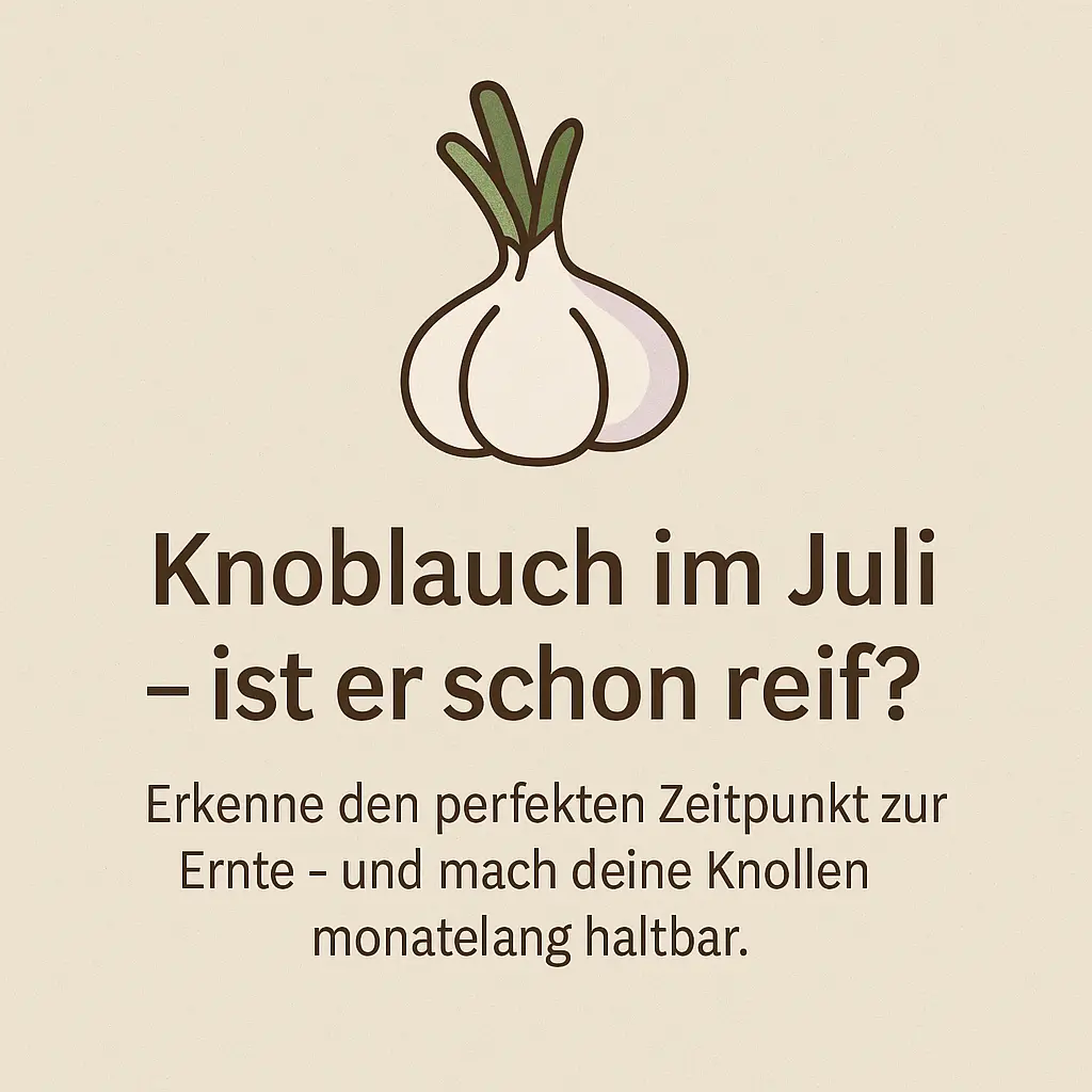 Knoblauch ernten im Juli - Erkennen wann der Knoblauch reif ist