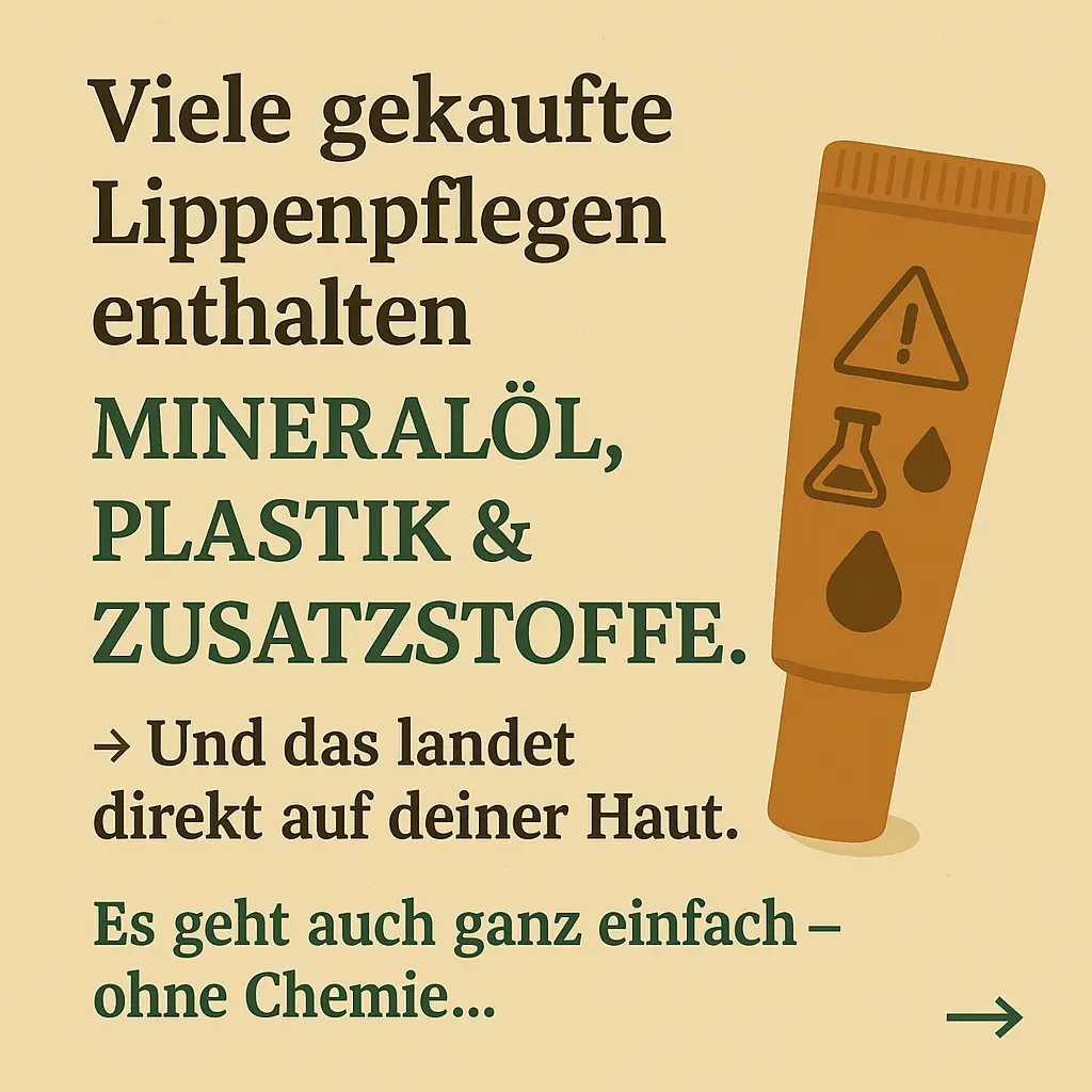 Tube mit Warnsymbolen und Text über schädliche Zusatzstoffe.