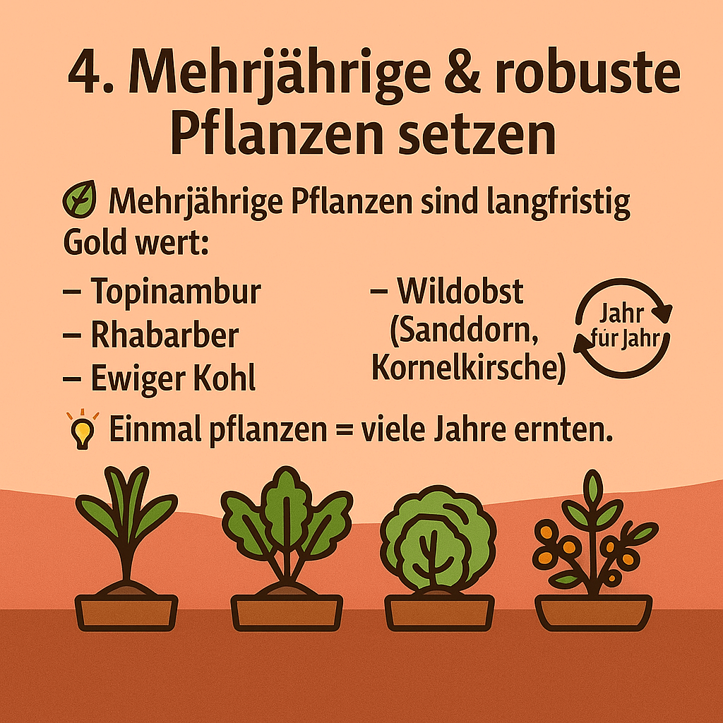 Mehrjährige Gemüsepflanzen wie Topinambur, Rhabarber und Wildobst – Beispiele für nachhaltige Selbstversorgung