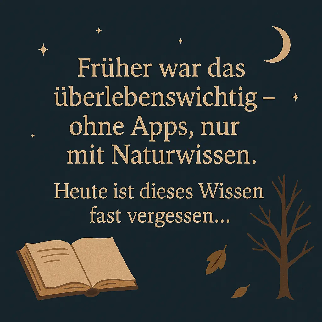 Offenes Buch und kahler Baum – Symbol für altes Naturwissen.
