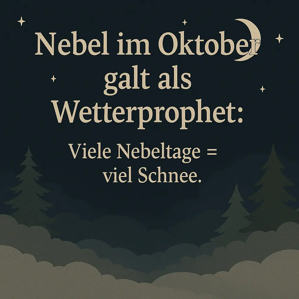 Dunstige Waldlandschaft mit Nebel und Mondlicht.