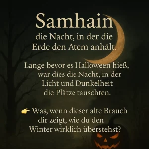 Samhain Bedeutung – keltisches Herbstfest mit Kerzen und Nebel