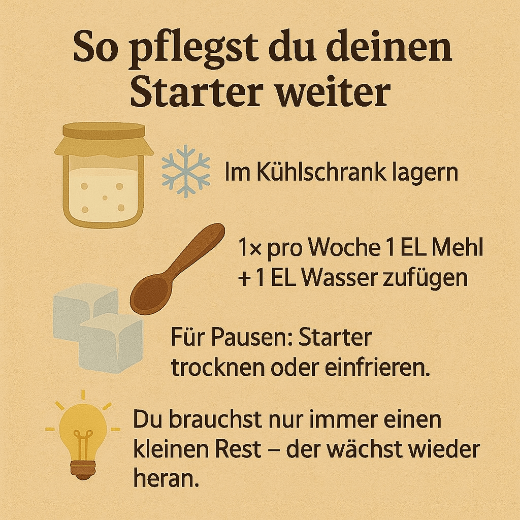 Sauerteigstarter pflegen und lagern – Tipps zur richtigen Aufbewahrung