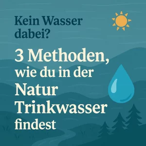 Wassertropfen über Berglandschaft – Thema Trinkwasser finden in der Natur.