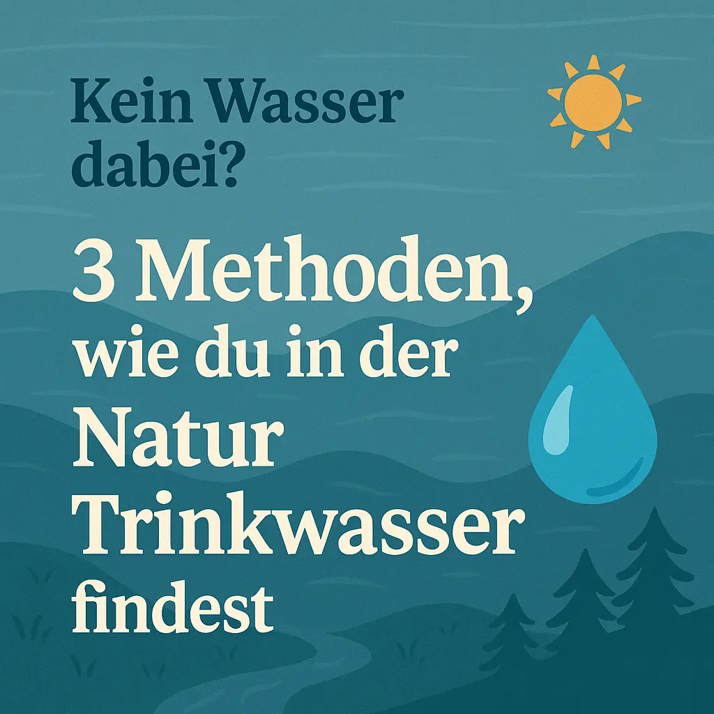 Wassertropfen über Berglandschaft – Thema Trinkwasser finden in der Natur.