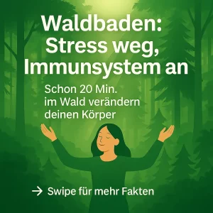 Waldbaden stärkt Immunsystem und reduziert Stress