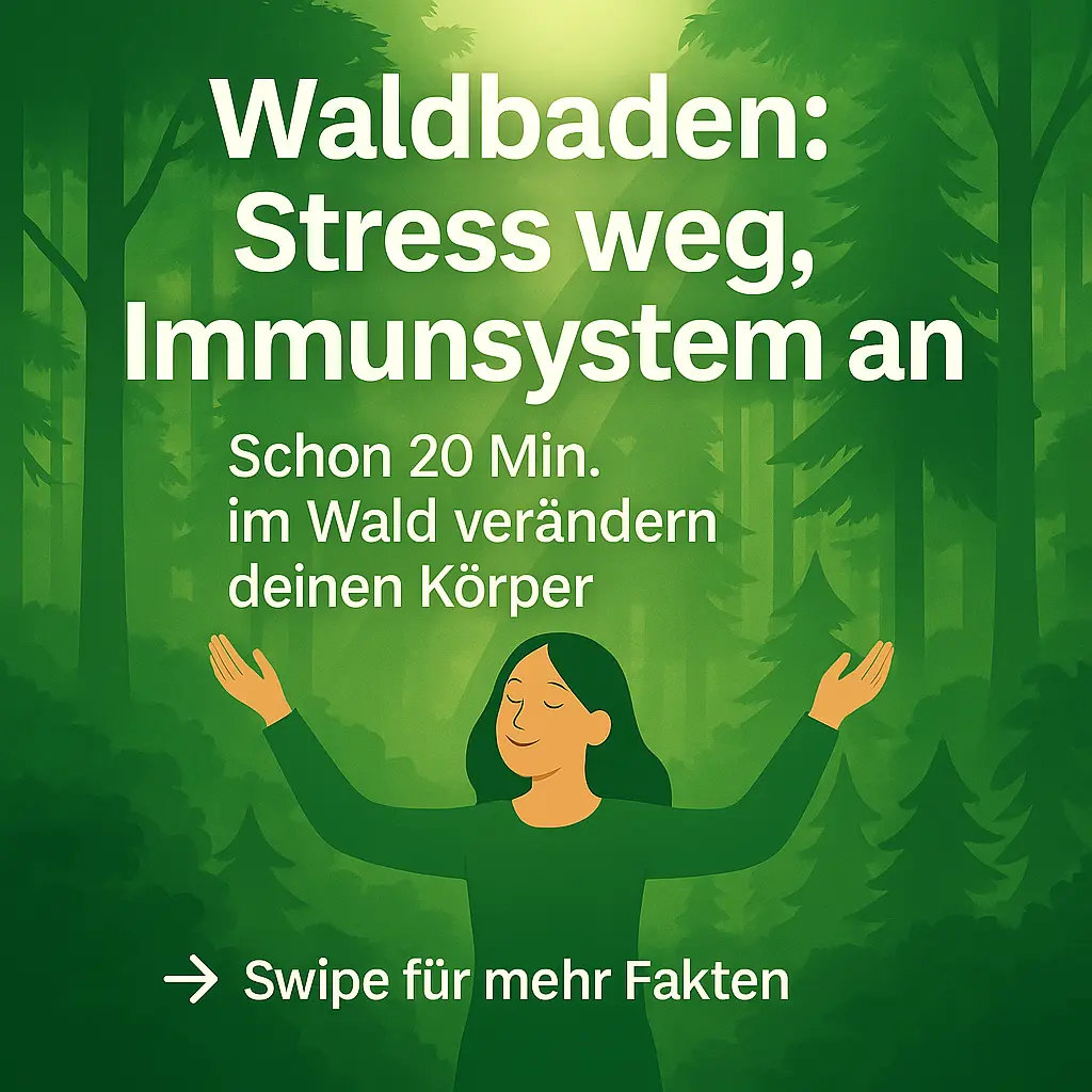 Waldbaden stärkt Immunsystem und reduziert Stress