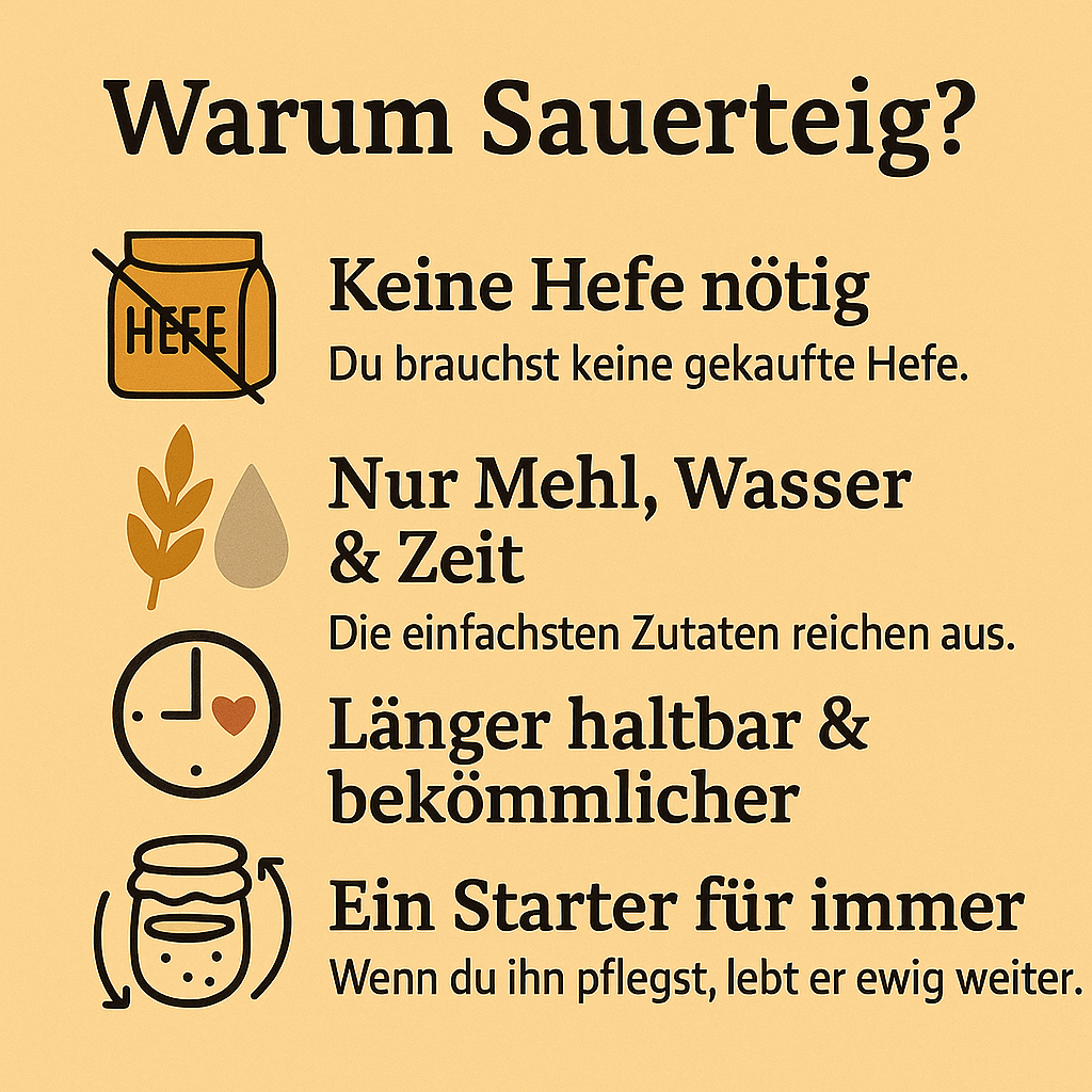 Warum Sauerteig – Vorteile von Sauerteigbrot ohne Hefe, natürliche Zutaten und lange Haltbarkeit
