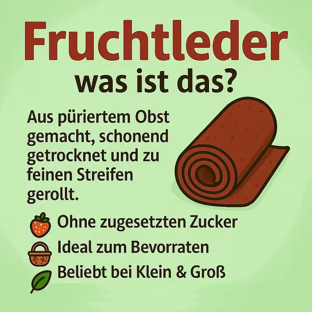 Fruchtleder aus püriertem Obst – getrocknet und aufgerollt zu gesunden Snacks
