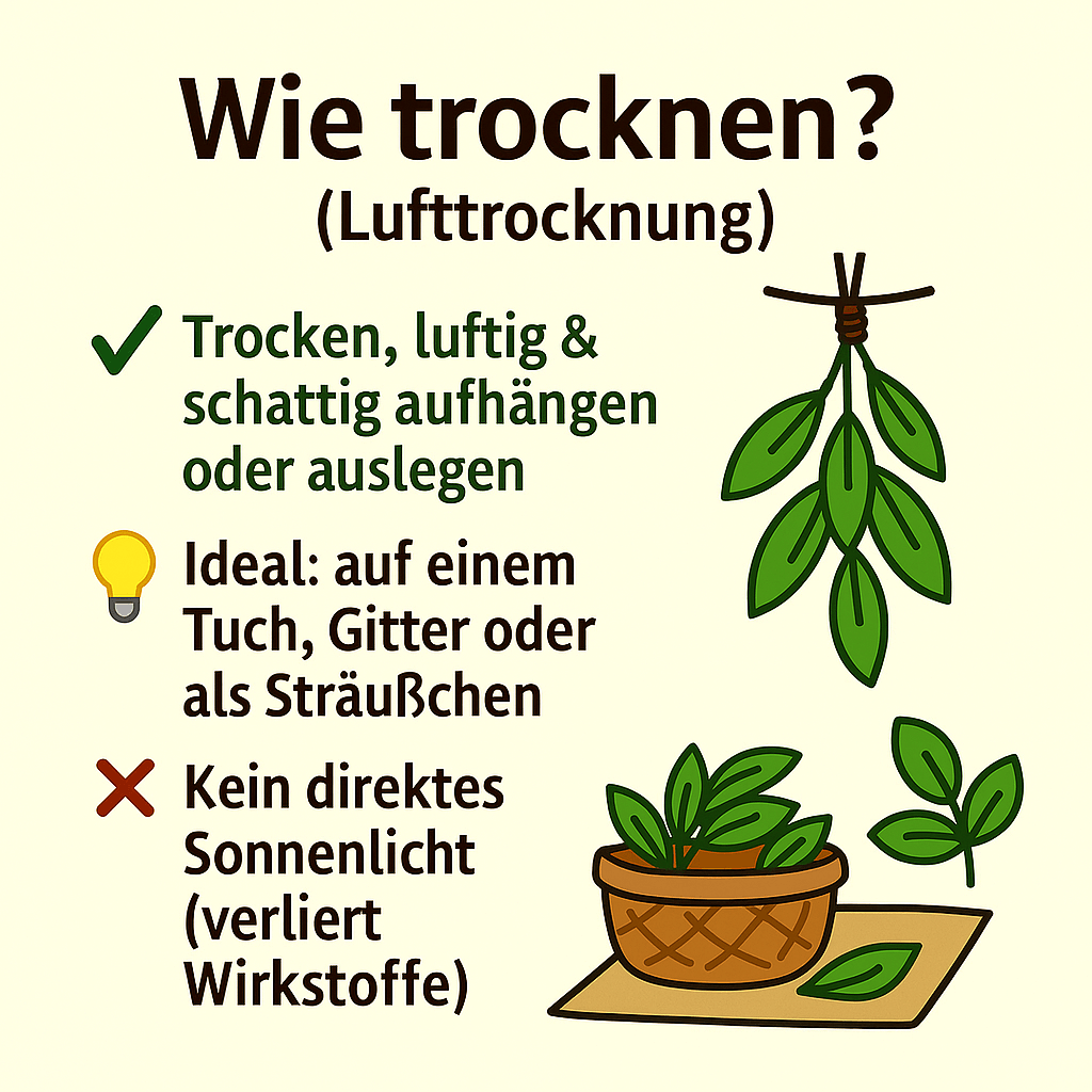 Wildkräuter richtig trocknen – Anleitung zur schonenden Lufttrocknung im Schatten