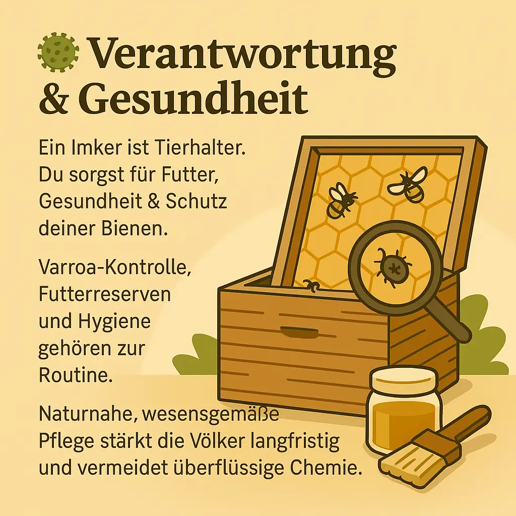 Verantwortung und Gesundheit beim Bienen halten
