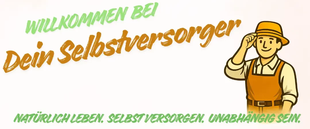 Mobiler Willkommensbanner mit Maskottchen von Dein Selbstversorger