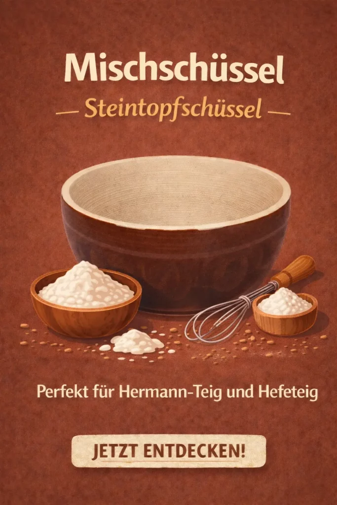 Keramik Mischschüssel für Hermann-Teig und Hefeteig