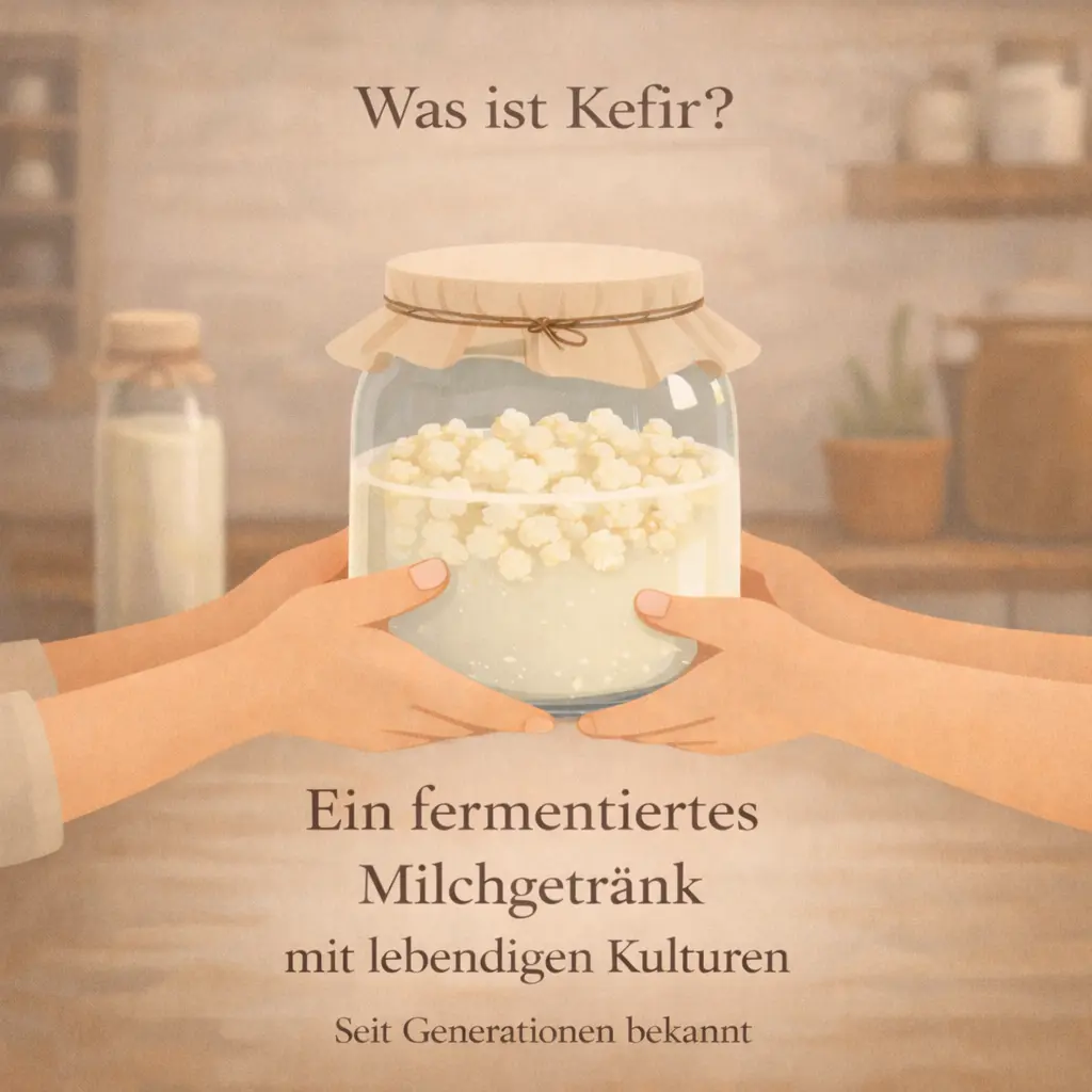 Kefirknollen in Milchglas