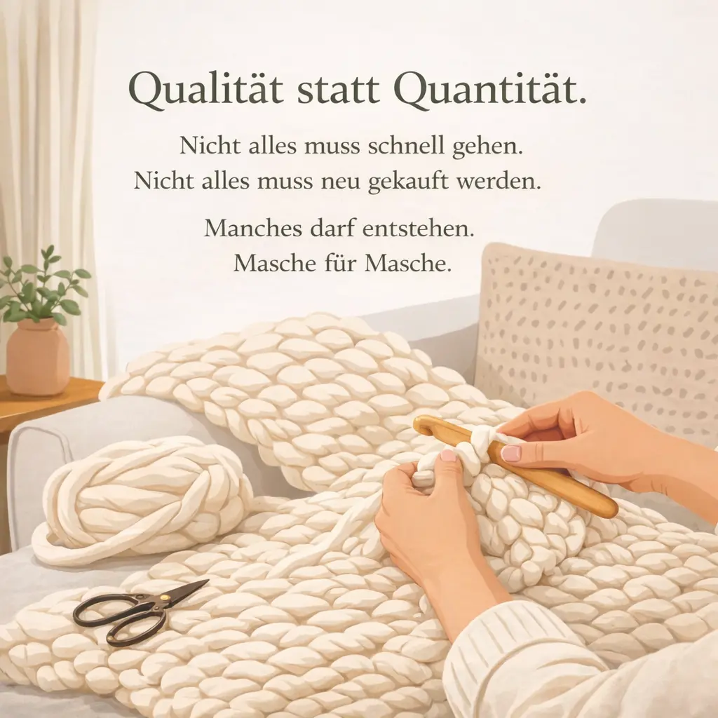 Gehäkelte Wolldecke als langlebiges Handarbeitsprojekt