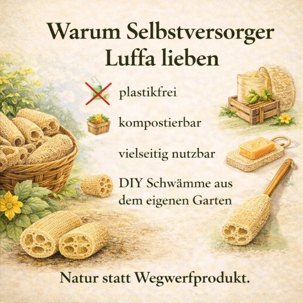Getrocknete Luffa Schwämme als plastikfreie Alternative