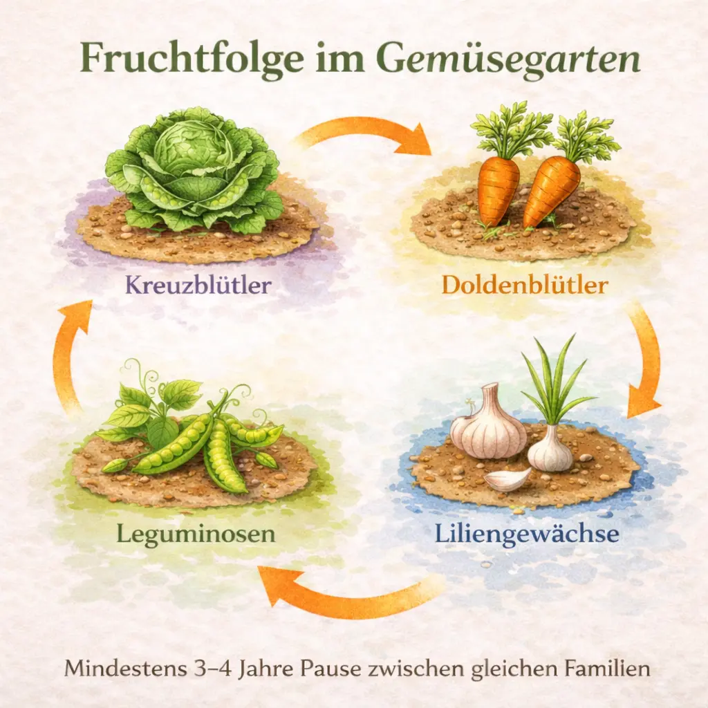 Fruchtfolge im Gemüsegarten mit alten Nutzpflanzen