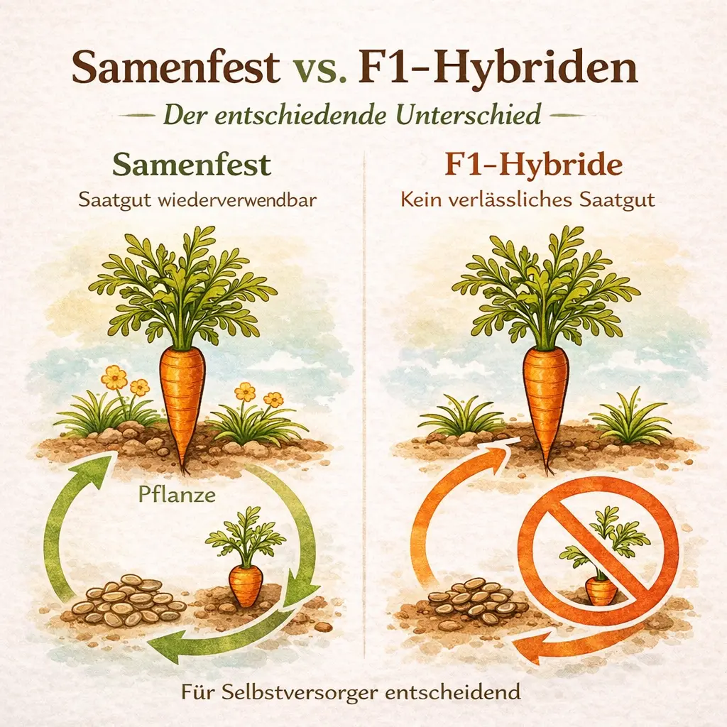 Samenfeste alte Nutzpflanzen vs F1-Hybriden