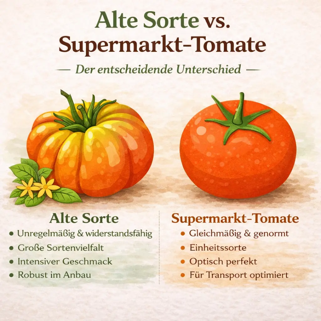Alte Nutzpflanzen vs Supermarktgemüse im Vergleich