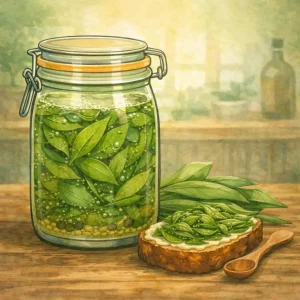 Fermentierter Bärlauch im Glas Rezept Anleitung