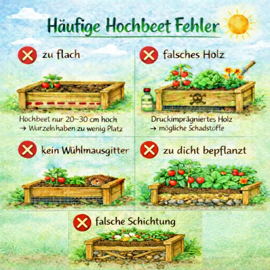 Häufige Fehler beim Hochbeet anlegen