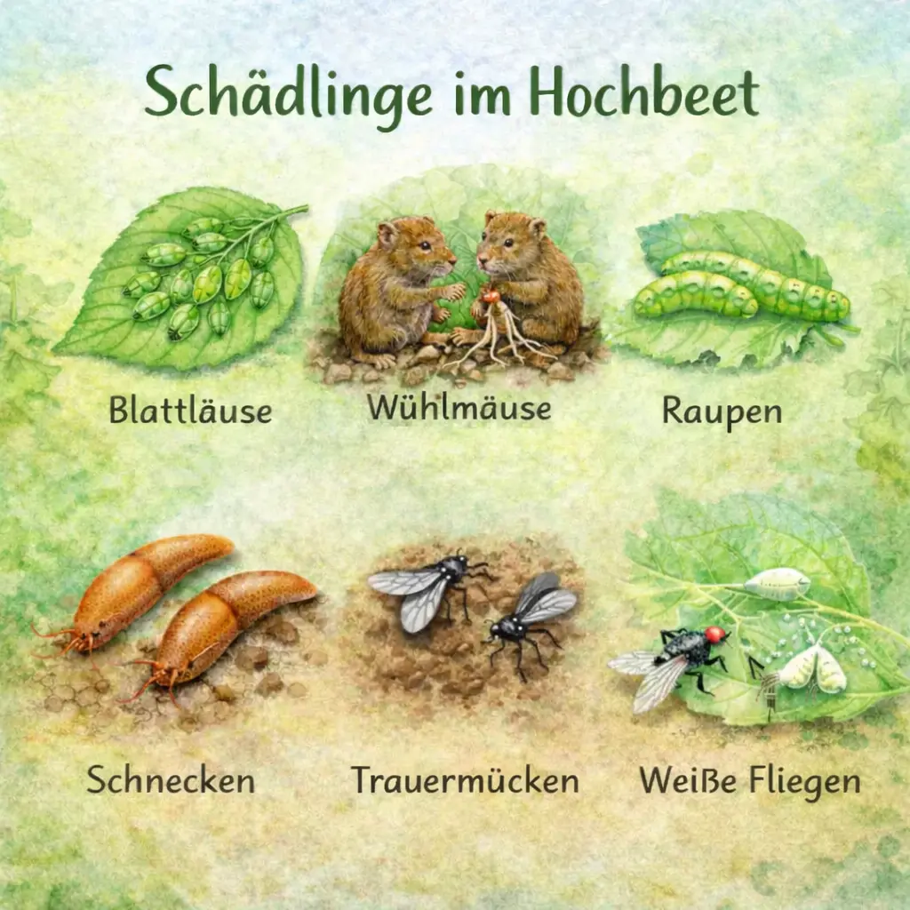 Typische Schädlinge im Hochbeet