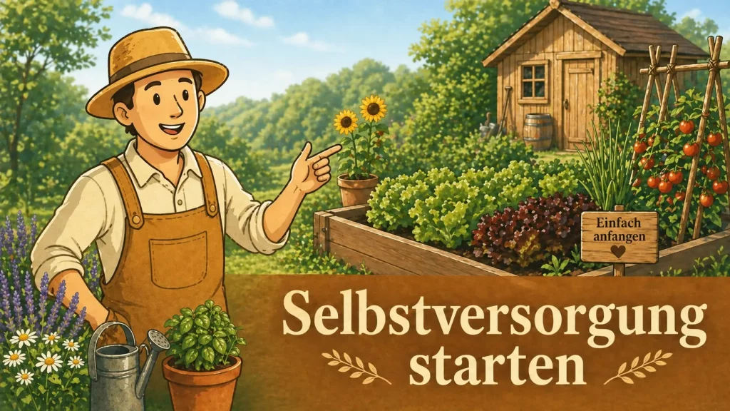 Selbstversorgung starten im eigenen Garten mit Hochbeet und Gemüse für Anfänger