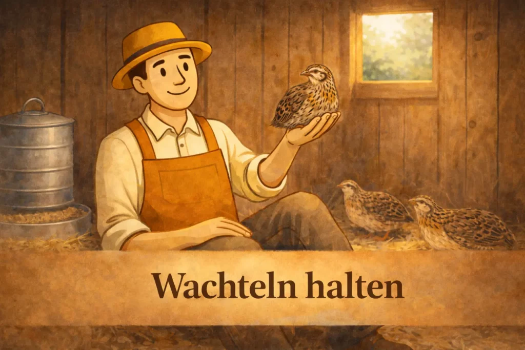 Wachteln halten im Selbstversorgergarten mit Stall und mehreren Wachteln als Überblick für Anfänger