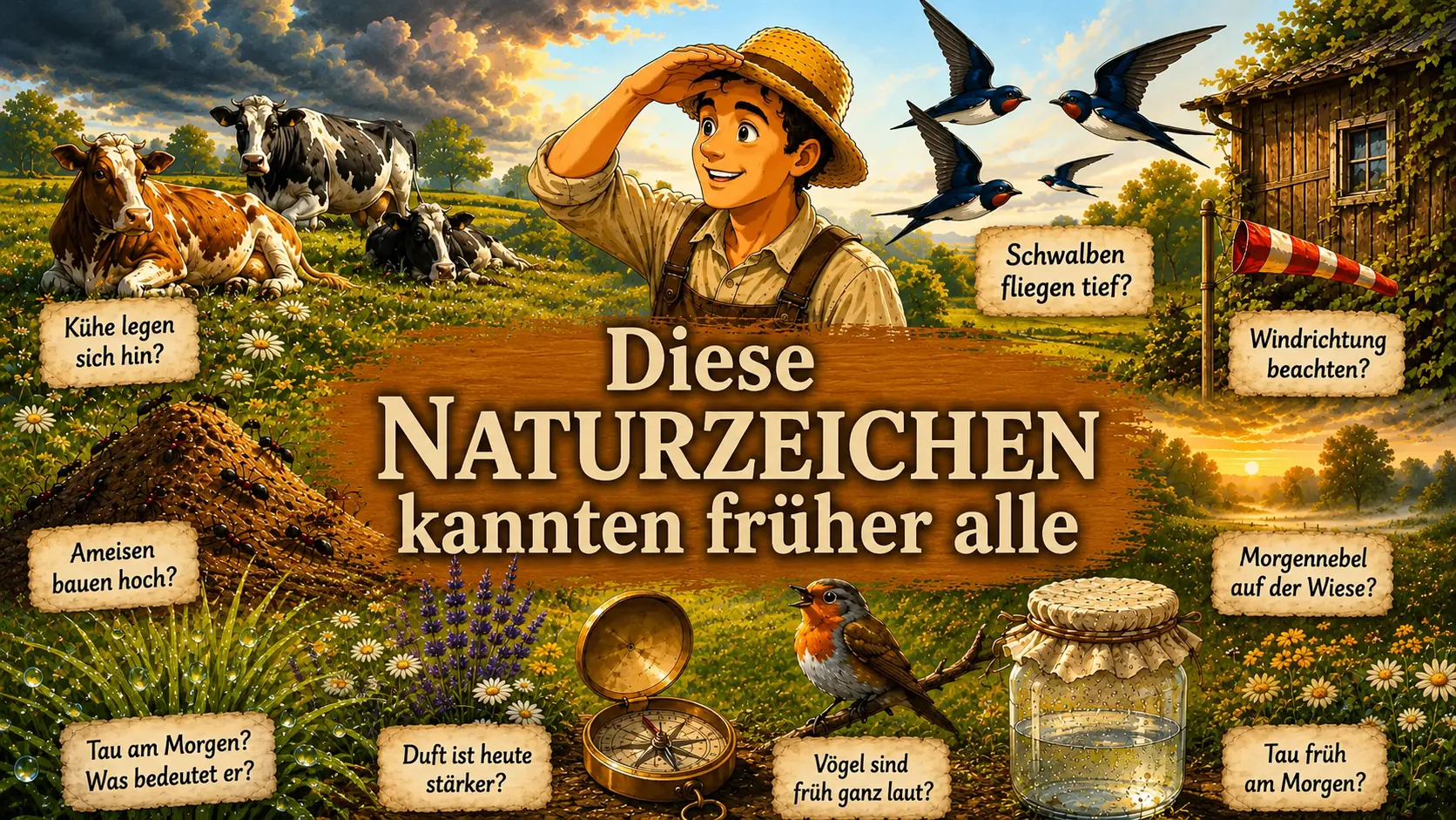 Naturzeichen und Jahreszeiten in der Landschaft