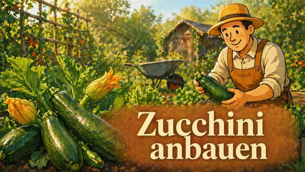 Zucchini im Garten anbauen und ernten mit Selbstversorger im Gemüsebeet