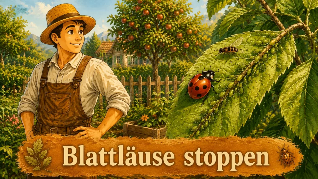 Marienkäfer und Schwebfliege bekämpfen Blattläuse natürlich im Selbstversorger-Garten